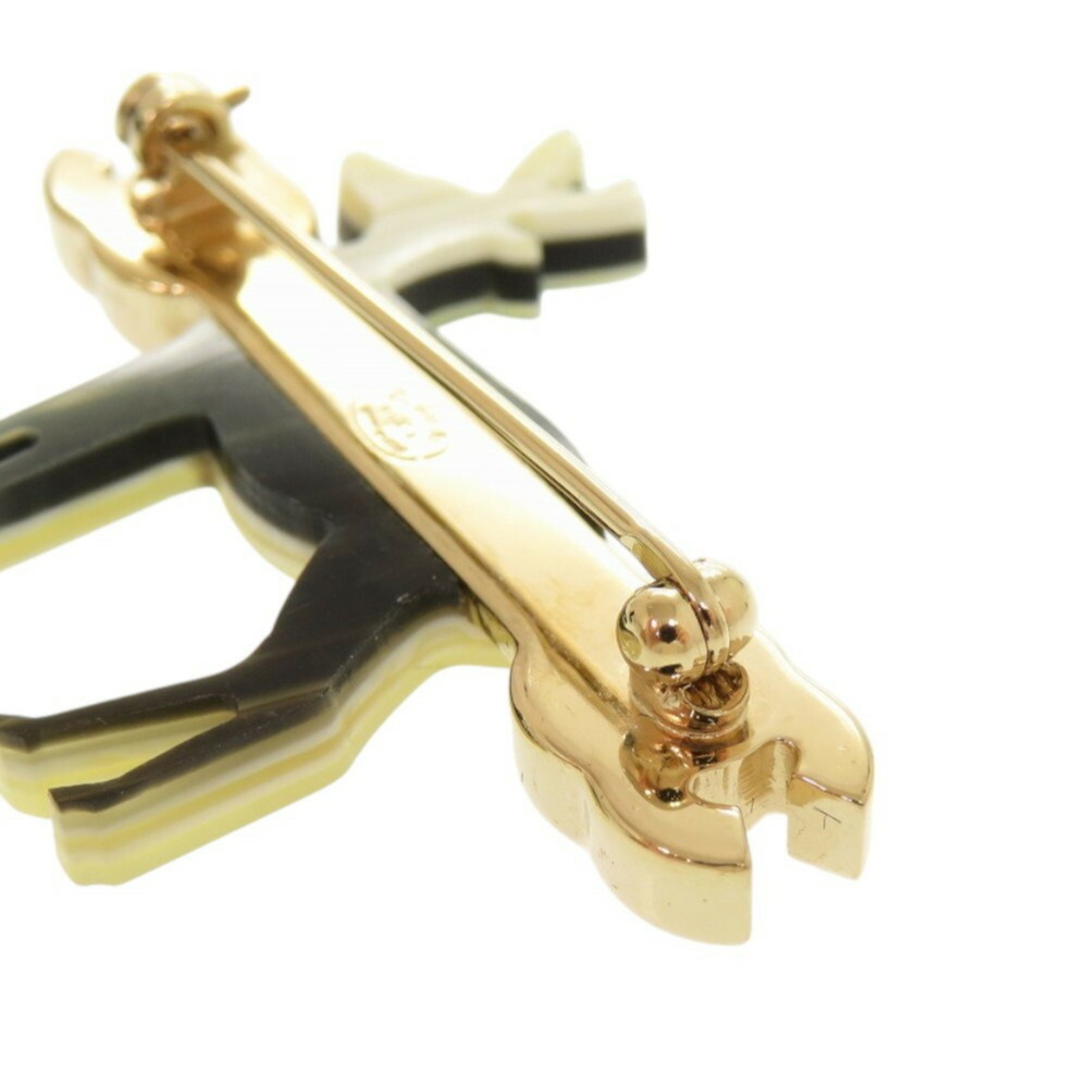 CHANEL Authentic Cream Logo Brooch - Picture 6 of 8
